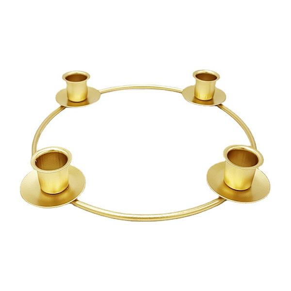 Julelysestakeholder i gullfarget stil lanterne smijern ornament lysestake