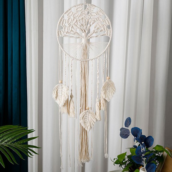 Sunrain Tree Of Life Large Dreamcatcher, Wall Hanging Dream Catcher with Boho Woven Feather Leaf Dream Catchers for Home Baby Room Bedroom Nursery