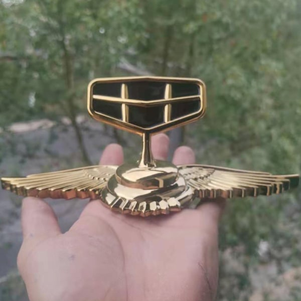 Passer for Geely hood emblem bil klistremerke med logoemblem foran gold