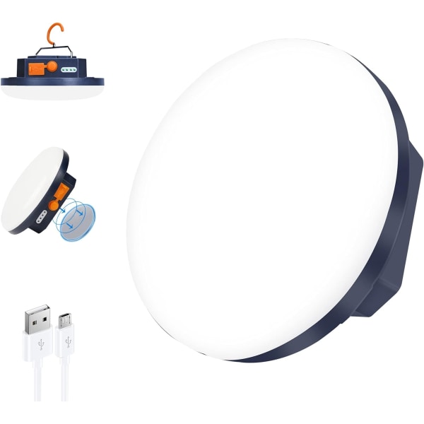 Bärbar campinglampa, uppladdningsbar campinglampa, 9900mAh powerbank LED tältlampa, 2000 lumen utomhus arbetslampa