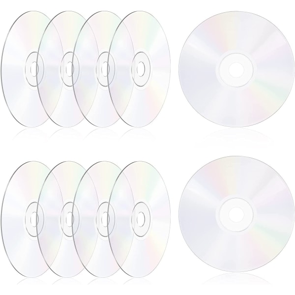 10 stk-Klare CD-er for maling, runde plater, til veggdekor på soverommet