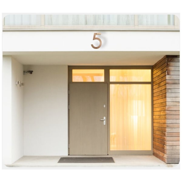 5 tuuman talonumerokyltti (5 ， tai) Moderni oven numerokyltti