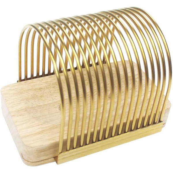 Guld Brödskivare, Manuell Brödskivare, Jämn Tjocklek Kompakt Brödkutter Manuell Brödskärbräda för Hemlagat Bröd, Kakor, Smörgås Toast