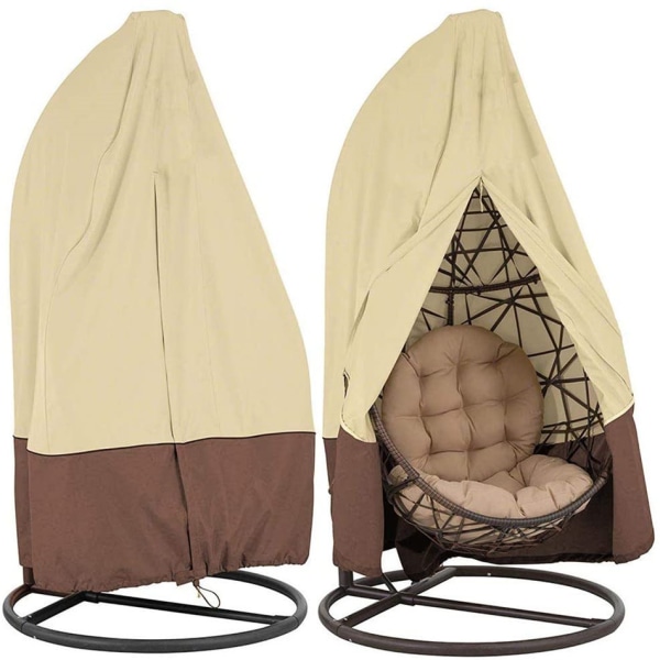1 st (beige+kaffefärg, ca 115*190CM) Hängande stolsöverdrag Hängande stolsöverdrag Äggskydd Överdrag för stol