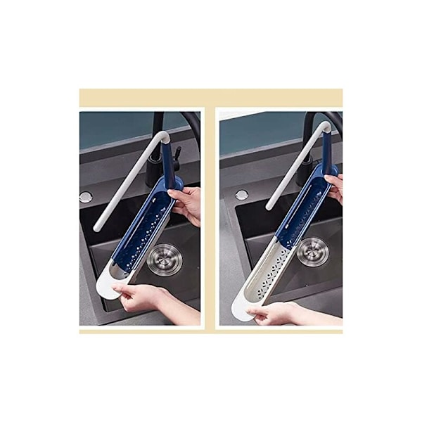 Kök Avloppshylla Retractable Diskhoavlopp Disktrasa Avloppssvamp Förvaring (Ros Röd)