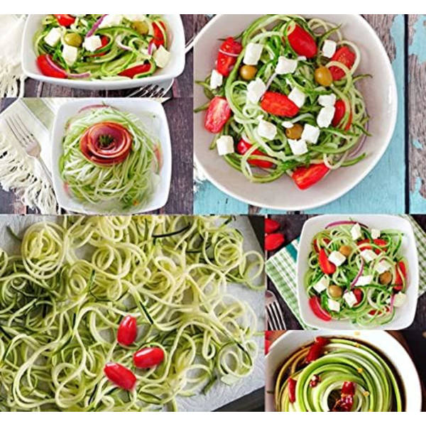 Grønnsaksspiralizer Grønnsakskutter Spiralizer - Grønnsakskutter for dine frukter og grønnsaker - Spiraler, Juliennes, Spaghetti, Nudler, Bånd