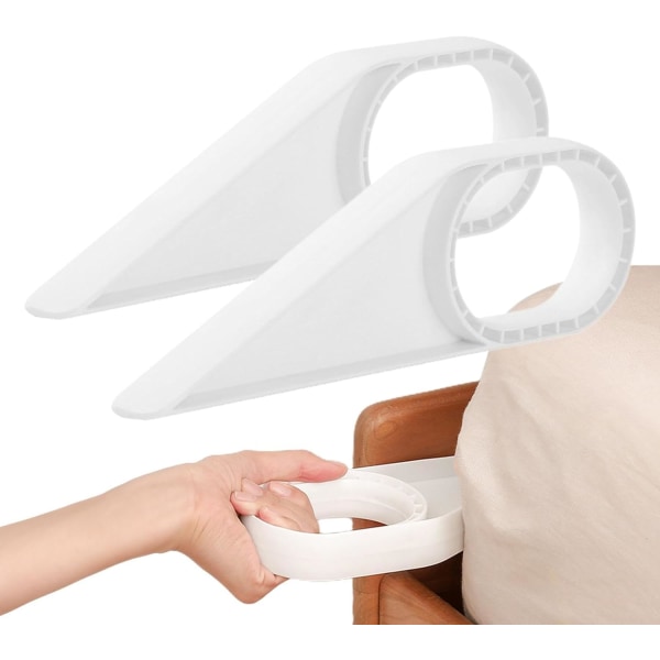 Patjannostin, 2-pack Ergonominen Wedge Lift Bed Maker Patja-avustin uudella ergonomisella muotoilulla Ylivenyttävä nosto Kätevä työkalu selkäkipujen hoitoon