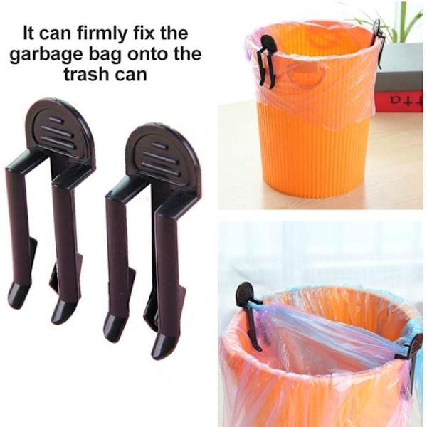 Plastklämma för soptunna, Fixerad soptunnklämma, 12 stycken soptunnklämmor, Anti-fall soptunnklämma, Klämhållare, Praktisk soptunna