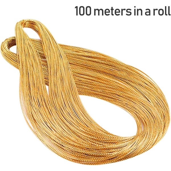 200 meter gull og sølv hyssing smykker wire gadgets streng gull metalltråd metall elastisk tau metalltråd streng håndverk lage flette tau