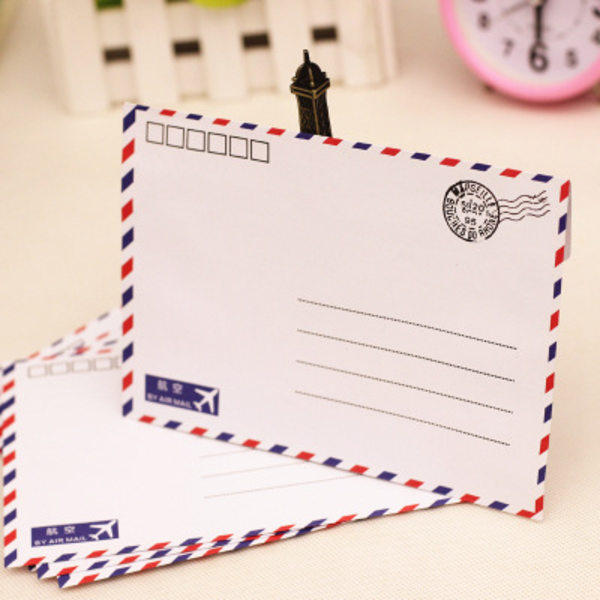 Vintage Airmail Brevpapper Set, Vintage Airline Modell Kuvert Brevhuvud Dubbelsidig och Linjerat Papper