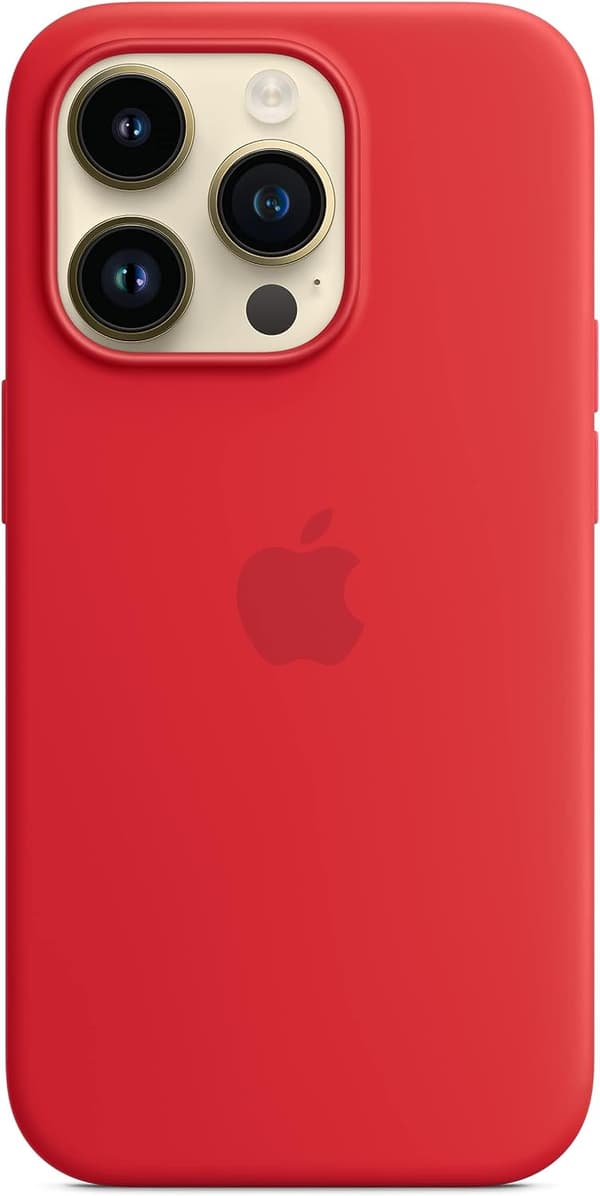 Apple - Rødt silikondeksel med for iPhone 14 Pro