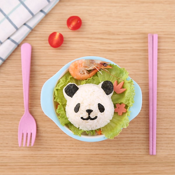 Risbollform, söt pandarisbollform Sushiform Köksrismaskin DIY Sushi Making Kit Köksverktyg för lunch Bento Box Tillbehör