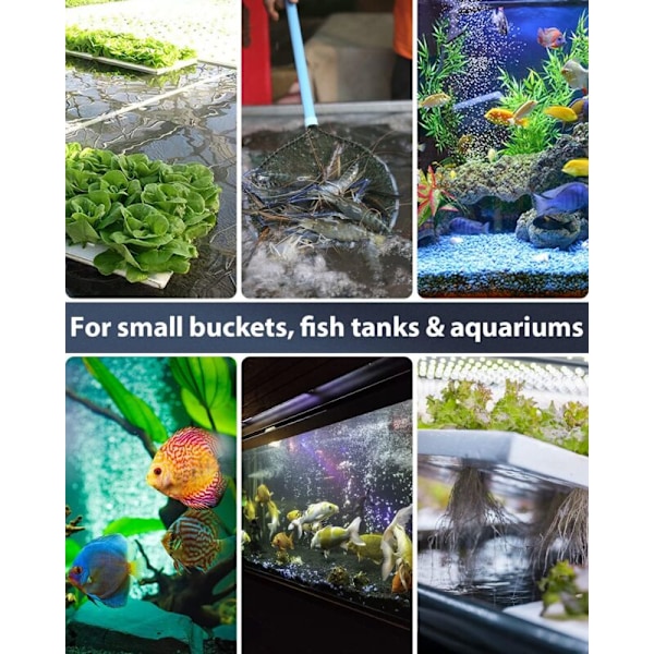 Akvarie bobler Luftsten Bubbler 11,5 CM Luftboble ekstraktionsværktøj med firkantet iltdiffuser base til Nano Luftpumpe Lille Spand og Akvarium, 4