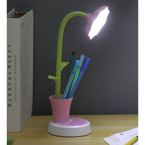 Soveværelse Børns Skrivebordslampe Solsikke LED Genopladelig Soveværelse Skrivebordslampe understøtter øjenbeskyttelse lille skrivebord foldning, velegnet til læsning, læring