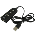 USB 2.0 Hub till 4-Port Svart