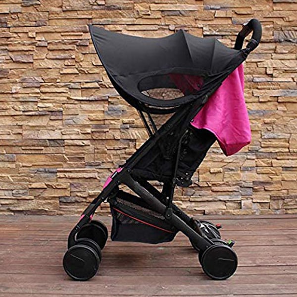 Solskydd för barnvagn Solskydd Universal Vagn Parasoll Vagn UPF50+ Anti-UV Barnvagnshuva Vindtät Vattentät Parasollskydd med Solkräm