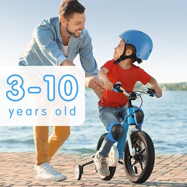 Børne Roller Beskyttelse, Hjelm/Knæbeskyttelsessæt til Børn Rulleskøjteløb 3 til 10 År Beskyttelsesudstyr til Skateboards, Cykler, Sc