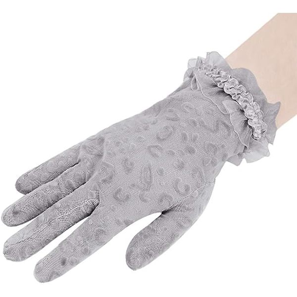 Grå - Damhandskar Spets Bröllopshandskar Sommar Solhandskar Körhandskar Eleganta Balhandskar Kvällshandskar