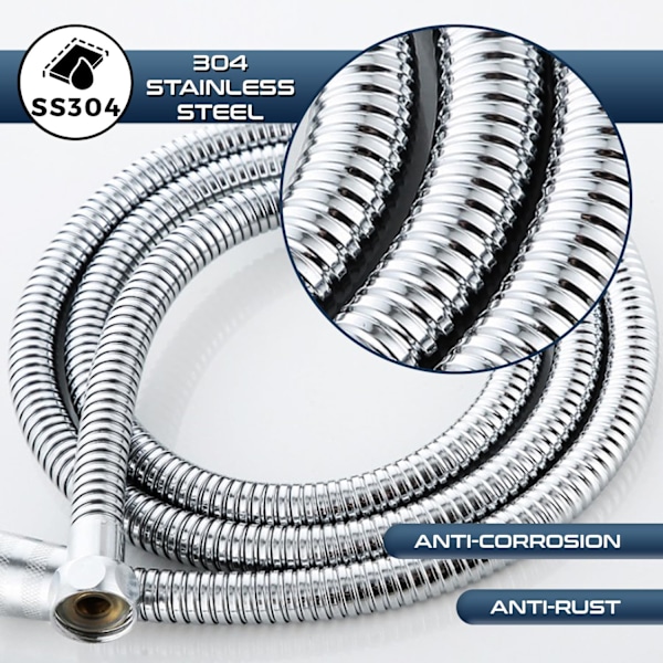 Duschslang 200 cm rostfritt stål flexibel universal anti-torsion duschslang 2m duschslang universal duschkabel 2 meter duschslangar