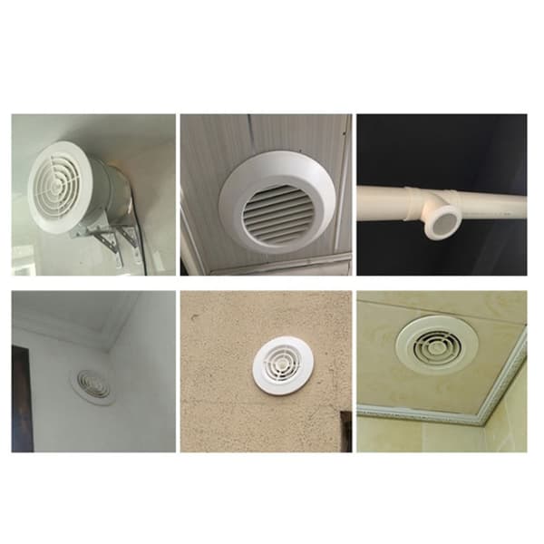 1 st (125 mm) Ventilationsgaller Luft med Myggnät Luftuttag Plastventil