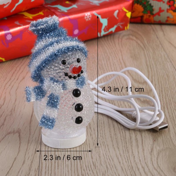 Joulun Lumiukko yövalo, LED-valo USB yövalo Mini Lig