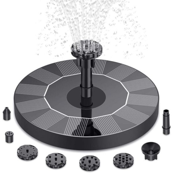 3W Solenergi 160mm Fontän Syresättning Pump Fiskdamm automatisk lykta vattenspray vattenupphängning Liten vattenpump