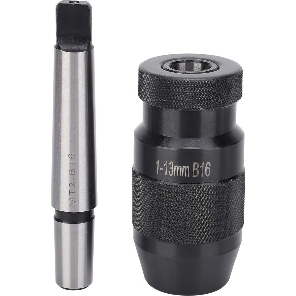 Nøglefri borepatron, hurtigspændeborepatron MT2-B16 Morse taper patron til søjlebor, fremstillere og drejebænke, 1‑13 mm