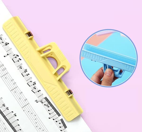 2 stk Blå Musikkbok Klipp Sideholder: Plastark Klipp Bok Sideholder