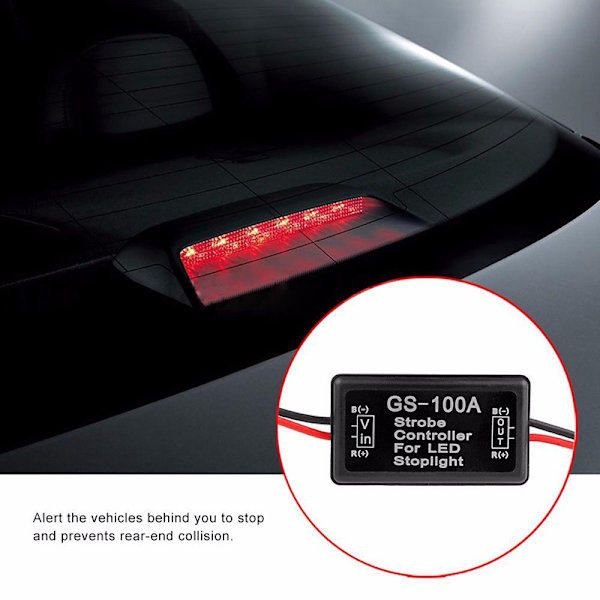 2 stk. Automotive Motorcycle GS-100ALED High Level Bremslys Controller LED Bremslys Controller C0074