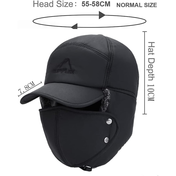 Vinter Trapper Hat Anti Wind Aviator Cap Vinter Chapka Øre Klap Trapper Bomber Caps Beanies Hatte Øre Klap Varm Cap til