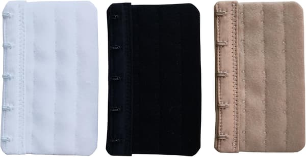 Blandade 3-pack Mjuka Bekväma Bh-förlängningar 5 Hakar, 5,9 cm x 9,4 cm