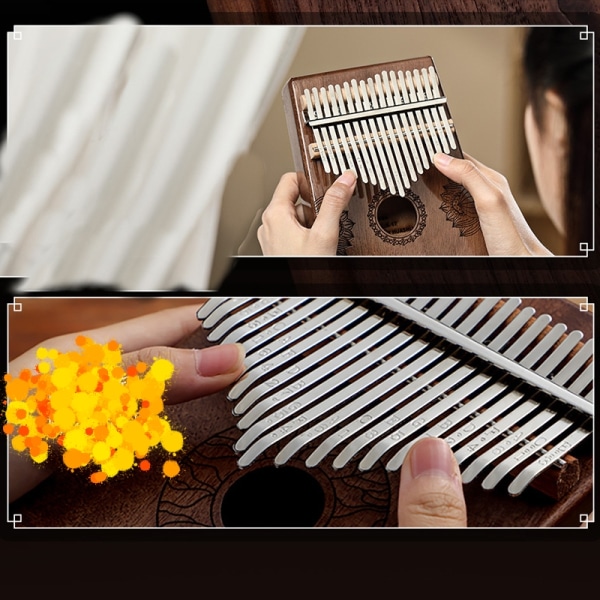 Profesjonelt 17-toners pianolotus-keyboardinstrument med tommelen