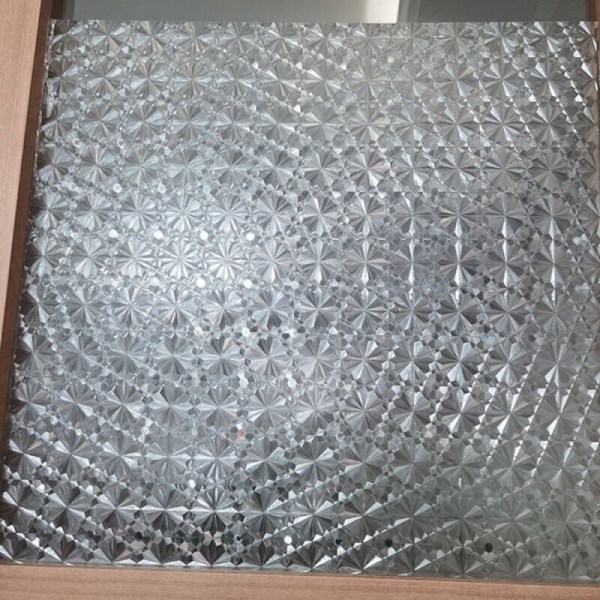3D Diamant 45cm x 100cm Film Elektrostatisk Ogenomskinlig Film För Glas