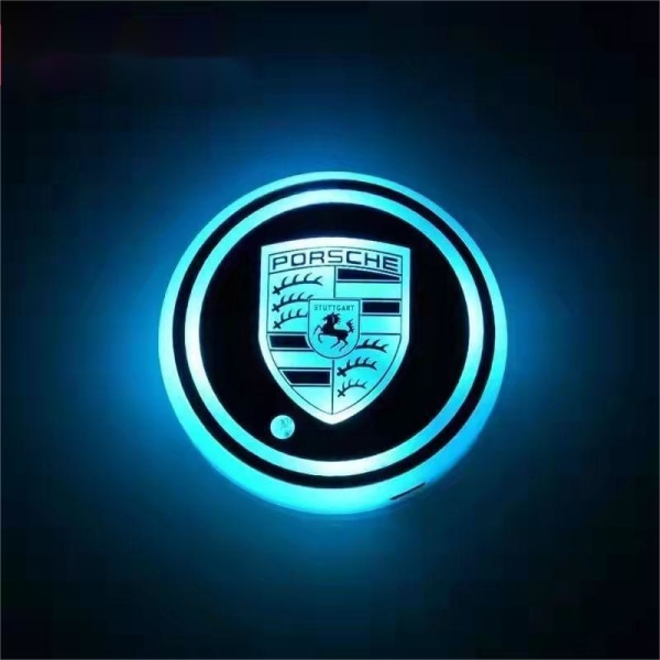 Bil färgglada självlysande vatten-och dalbana LED interiör atmosfär ljus Porsche