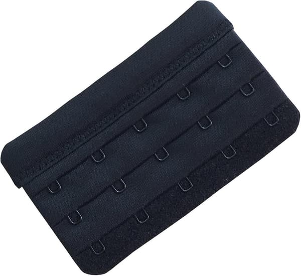Sort sæt med 3 bløde, komfortable bh-forlængere med 5 kroge, 5,9 cm x 9,4 cm