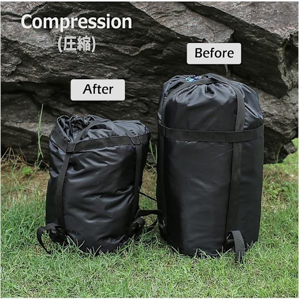 (M) Kompressions Sovepose Kompressionsdæksel Vandtæt Kompressionssæk til Camping Rejse Vandring