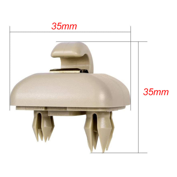 2cps grå solskjermklips, erstatning automatisk solskjermklips krokholder for Audi A1 A3 A4 A5 Q3 Q5 (8E0 85756
