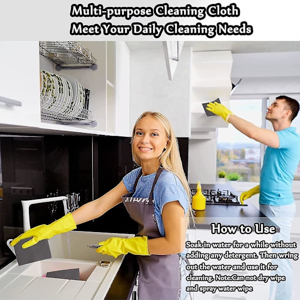 Paksuuntunut Magic Cleaning -liina, Mikrokuitu Lasinpuhdistusliinat, Uusiokäyttöinen Taianomainen Raidoista Vapaa Ihmepuhdistusliina 30 x 30 cm 15 kpl