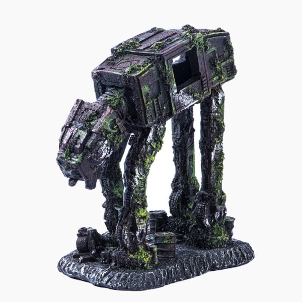 Fantasy Akvarium Dekoration Kreativ Vandskab Autobot Robot Hund Transformers Resin Håndværk (12*7*14cm)