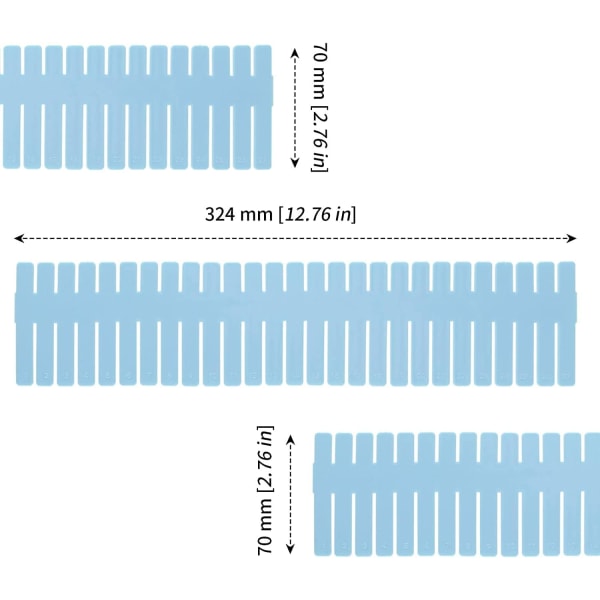 Plastic Closet Divider, Drawer Divider, Adjustable Grid Drawer, 4