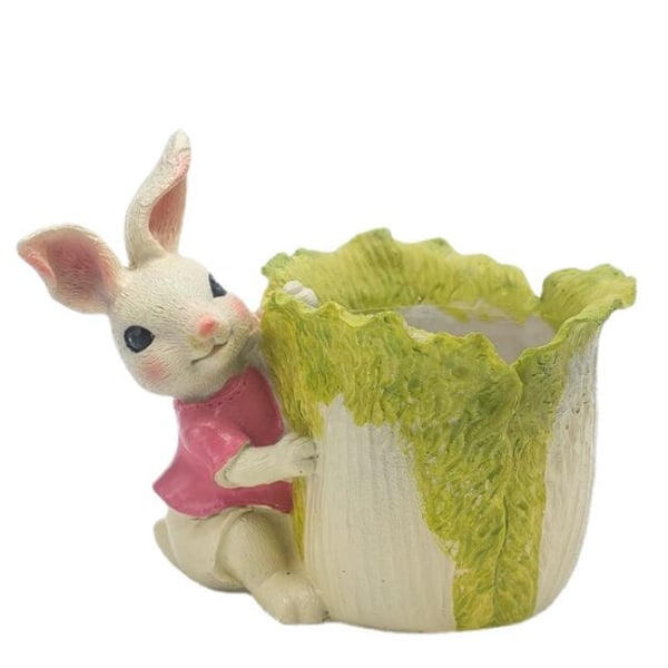Plantekasse, beholder og altan Kanin med stor diameter Kreativ personlighed harpiksurtepotte (D-chou kaninblomsterpotte)