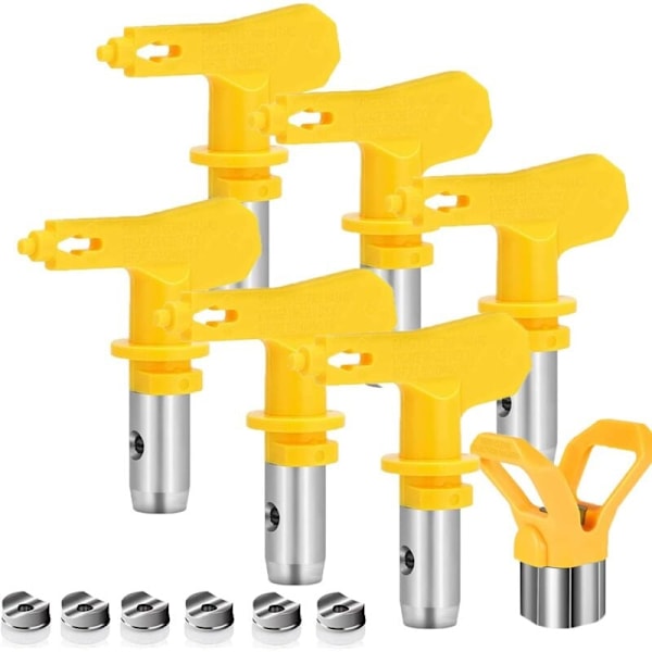 6 st Airless Munstycke, Airless Sprutpistol Munstycke för Högtrycksfärgspistol (Typ 515, 517, 519, 521, 523, 525)