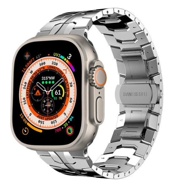 Kompatibel med apple iwatch-rem, hurtig udløsning af rustfrit stål metaludskiftningsrem, kompatibel med iwatch smart watch (38/40/41 mm)