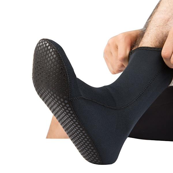 Uudet 3MM sukelluskengät liukumattomat lämpimät vedenpitävät sukelluskengät musta (L)