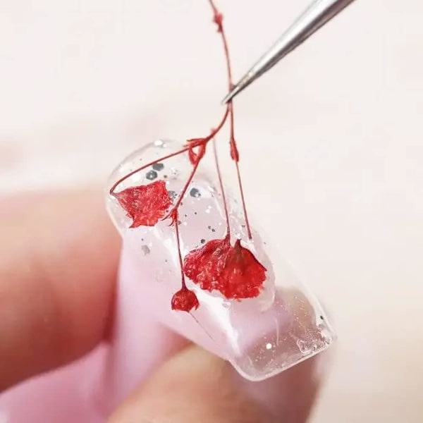 Naturlige tørkede blomster, 4 sett med tørkede buketter, blomsterhåndverk, håndlagde kronblader og blader for harpiks, scrapbooking, smykkefremstilling, anhengshåndverk.