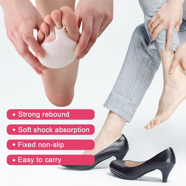 2 par Metatarsal pads for kvinner og menn Soft Gel sko pads for