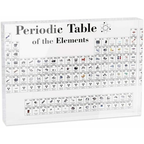 Nye kemiske elementer akryl element periodisk trykplade farve krystal periodiske tabel (trykplade 170*120*24mm sort og hvid)