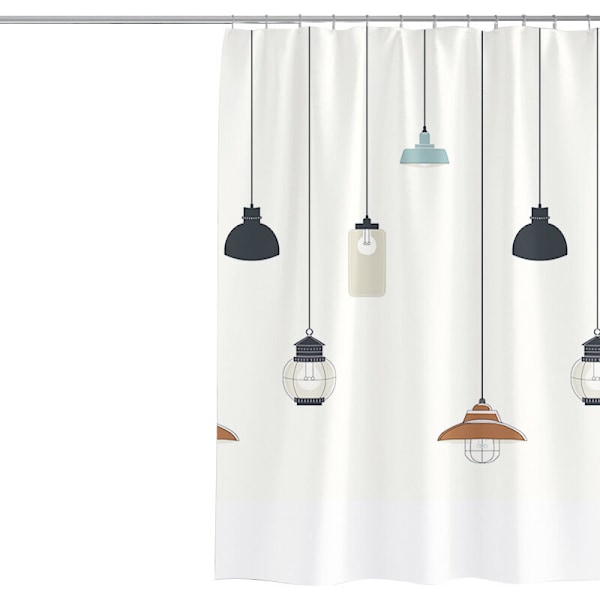 Bruseforhæng, 180x200 cm bruseforhæng, maskinvaskbare polyester bruseforhæng med lav -smalled kant og 12 kroge, badeværelsesforhæng til badeværelse