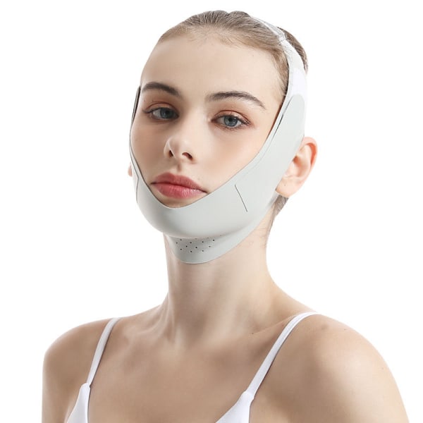 Ansiktsbantande bandage, V-ansiktsmask, fysiskt lyft och uppstramande, anti-sagging, contouring, contouring och sculpting mask, andas