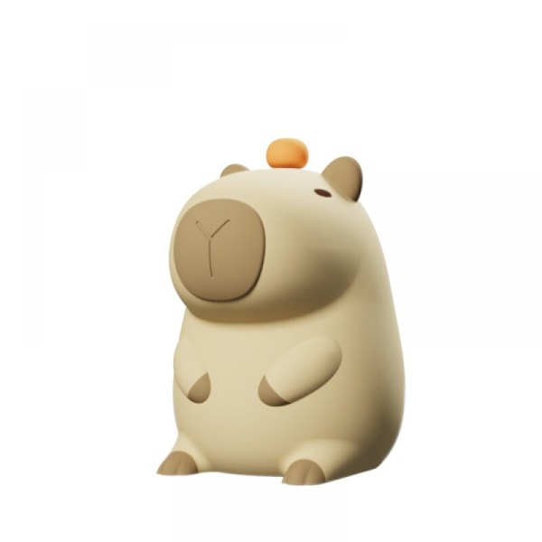 Silikone natlampe med Capybara, genopladelig LED sengelampe med variabel intensitet og timer, egnet til soveværelse og stue